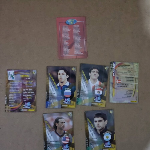 FIFA World Cup 2002 Panini football collectible cards like new, pack of 7