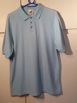 Κοντομάνικο μπλουζάκι Fruit of the Loom μεταχειρισμένο, μέγεθος L, ανοιχτό μπλέ