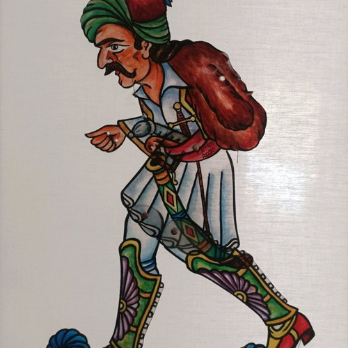 Kapetanios handmade shadow theater figure 57cm like new