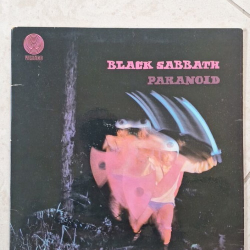 Black Sabbath Paranoid 1971 LP used, Italy 1st Press Vertigo Swirl