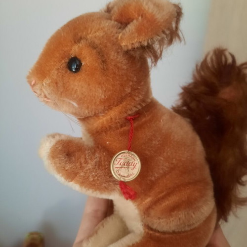 Hermann Teddy Original mohair squirrel plush toy, vintage