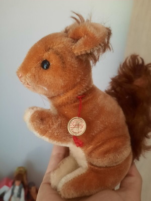 Hermann Teddy Original mohair squirrel plush toy, vintage