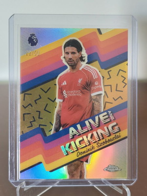 Dominik Szoboszlai Topps Chrome Alive & Kicking σπάνια αριθμημένη κάρτα /50 Liverpool