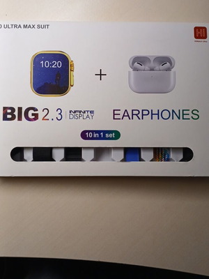 Ρολόι Smartwatch καινούργιο με φορτιστή και 7 λουράκια