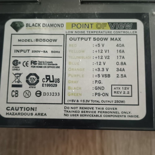 PC power supply 500W