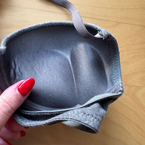 Boho bra like new with lace back gray (80A)