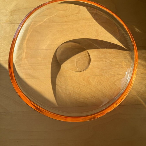 Leonardo Germany Free Form Art Glass platter 34cm like new