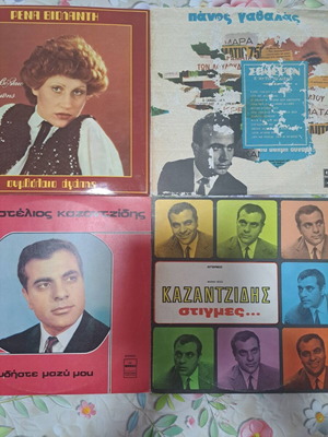 Greek retro LP music records, pack of 36