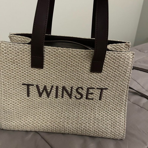 Twinset bag used, black and brown, with extra strap