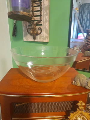 French crystal large bowl very old 24 cm diameter
