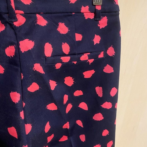 H&M classic pants M 38 10 blue with fuchsia patterns new