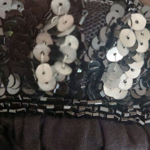 Women's dress used, black, with pleats on bust, size L