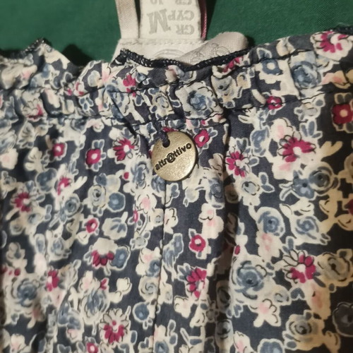 Attrattivo mini floral dress with blue flowers and buttons