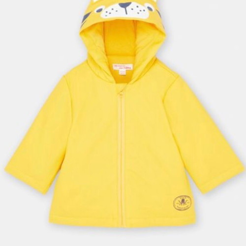 Dpam baby yellow waterproof jacket new, size 12 months