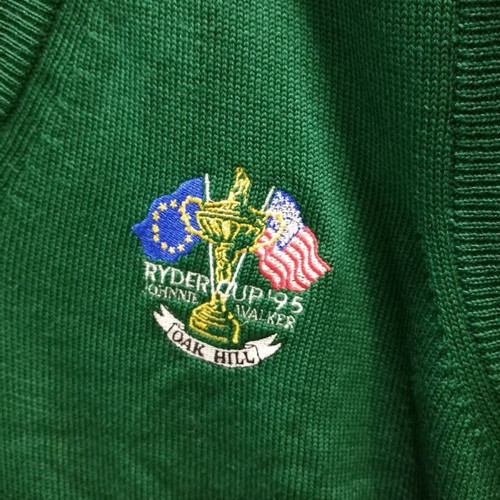 Sleeveless Wool Vest used, green, size L-XL from 1995
