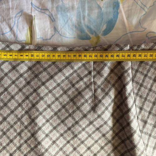 Checked skirt Elegance like new, pink-brown-beige shades, size S