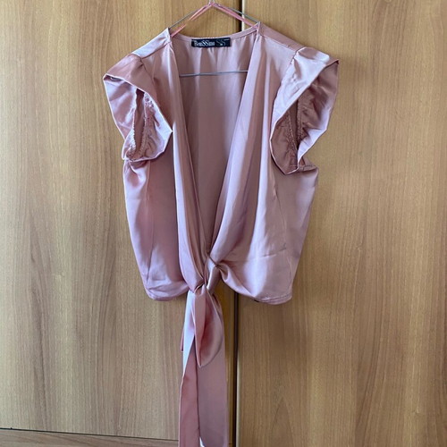 Benissimo wrap blouse pink new, size M