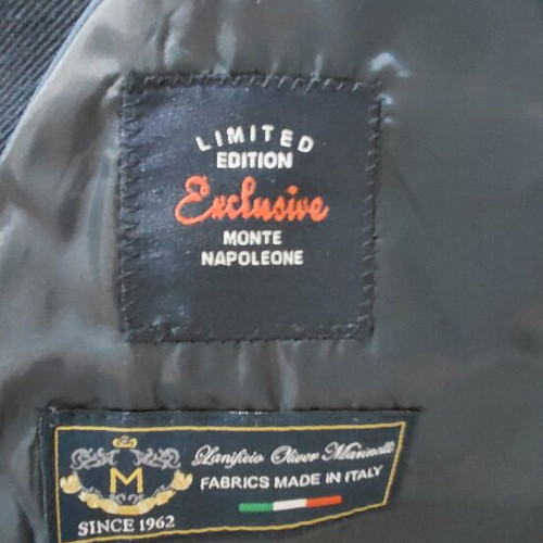 Monte Napoleone men's suit like new, dark blue, size 62, 2 button jacket