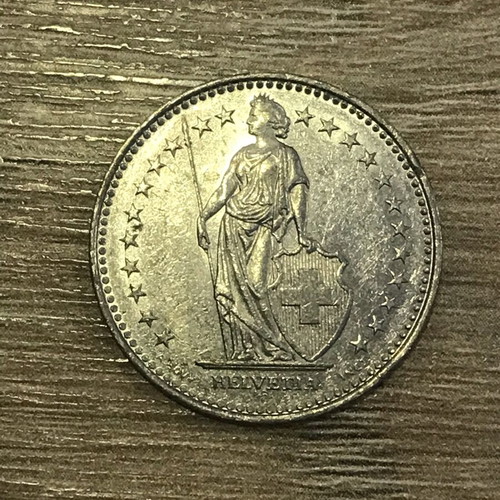Switzerland 1 Franc 1991 coin like new