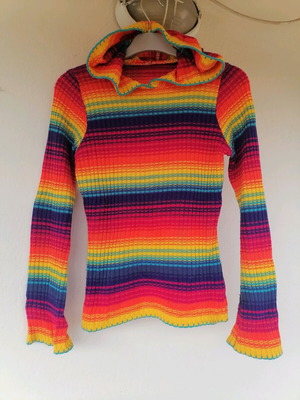 Women's jersey with hood like new, multicolor, size Small