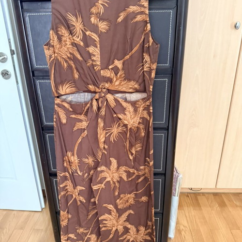 Mango jumpsuit with cutouts new, brown, size L