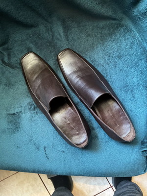 Moccasins like new, size 45, brown