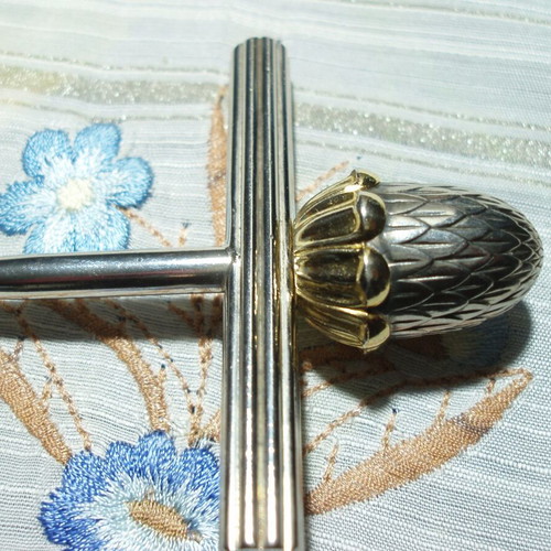 Sterling silver wine opener 19th century with 18k gold plating like new
