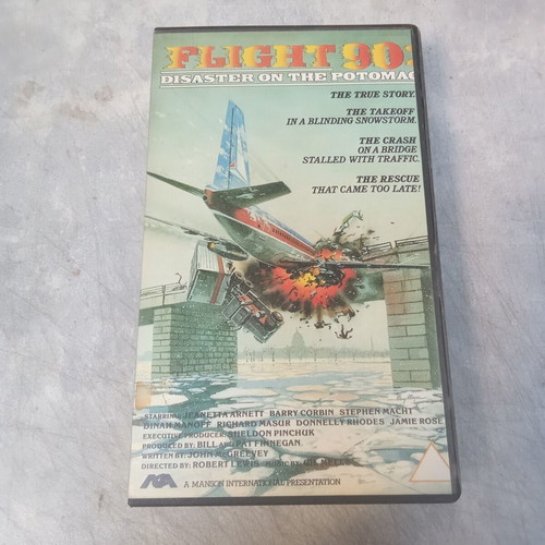 Flight 90 VHS tape used, disaster on the Potomac 1980s