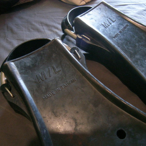 TecLine scuba diving fins like new, size Medium/Large