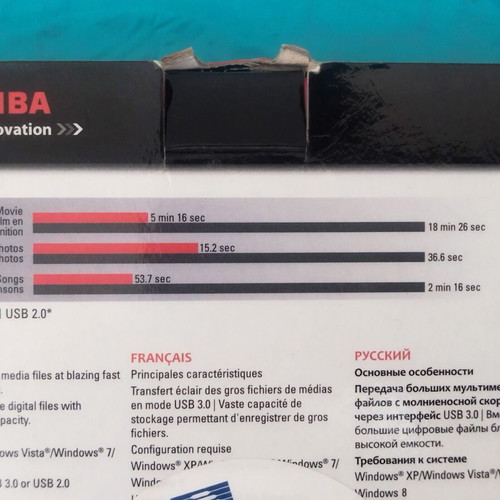 TOSHIBA STOR.E BASICS 500 GB external hard drive USB 3.0 & 2.0