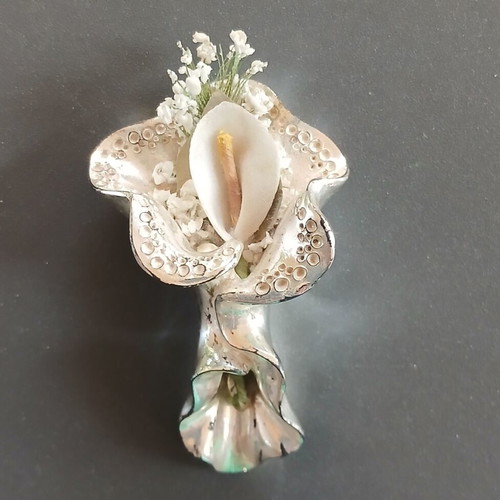 Silver-plated miniature romantic bouquet