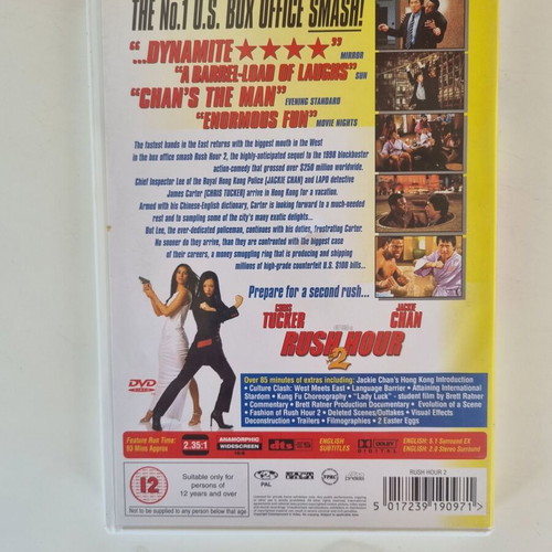Rush Hour 2 DVD, comedy crime action, subbed