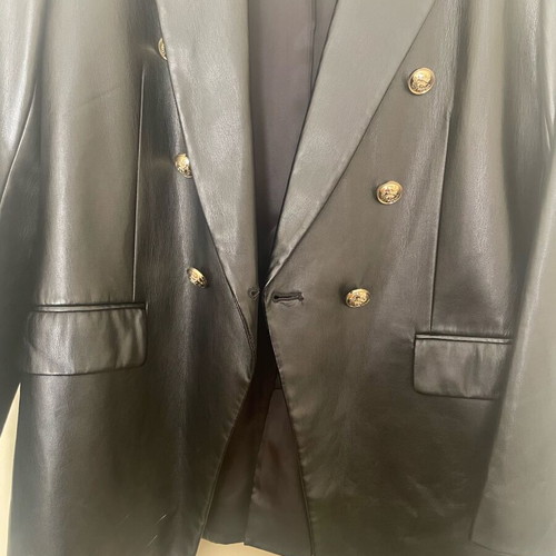 Leather jacket Zara black used, size L