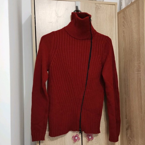 Vest with zipper like new, red, size M