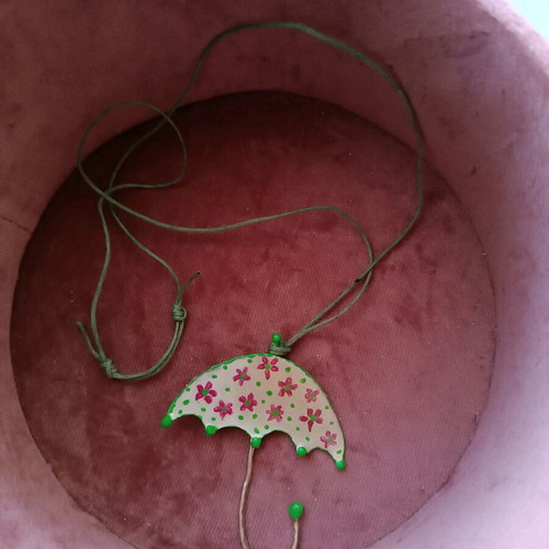 Handmade necklace like new with long cord