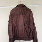 Vintage leather jacket μεταχειρισμένο, νούμερο 54, ζεστό καφέ