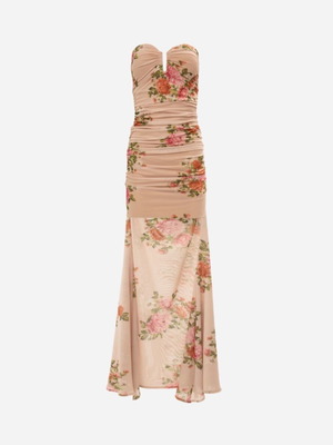 Vassia Kostara Pink Romance Maxi Dress New