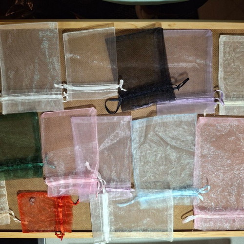 Pouches pack of 15, various colors and sizes like new