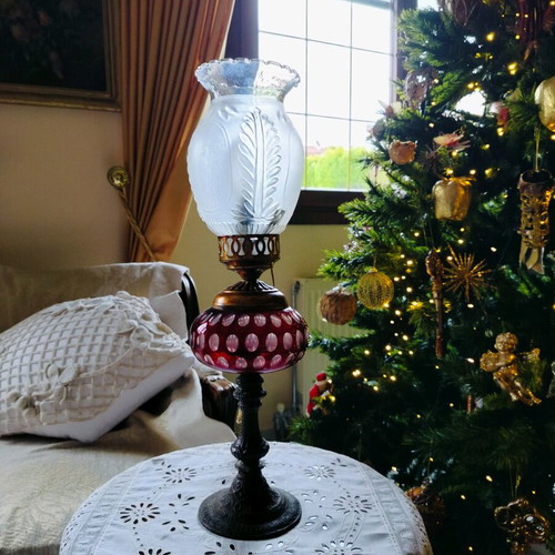 Handmade vintage lamp used like new