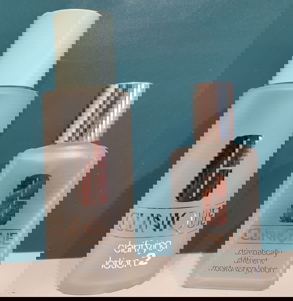 2 μπουκάλια καλλυντικών CLINIGUE , άδεια