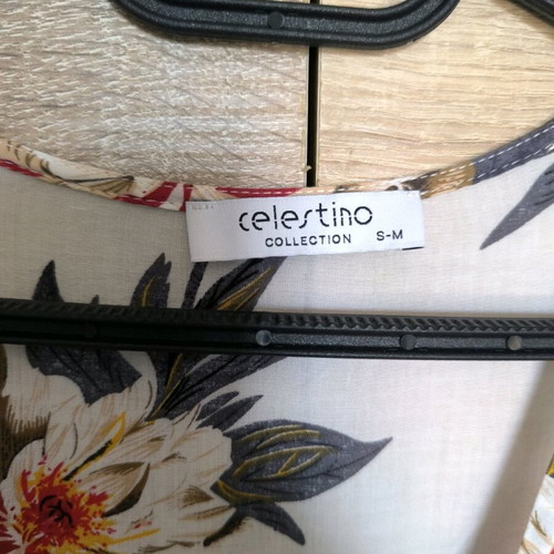 Celestino long white floral kimono like new