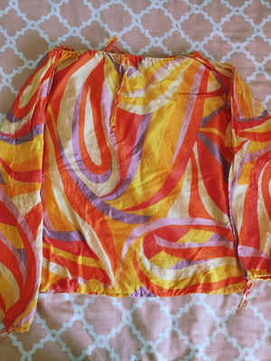 Zara multicolor hippie style blouse, size S, silk