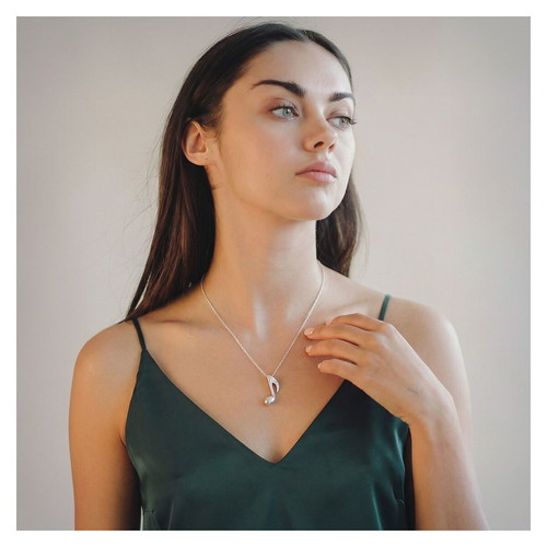 Music Note Necklace New Sterling Silver 925 Minimalist Dainty