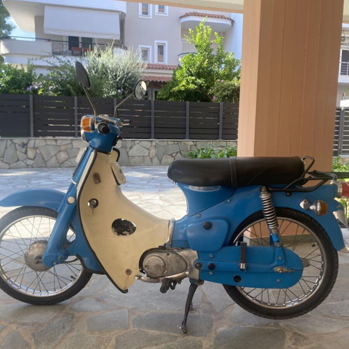 Honda C50 moped used, 50cc, semi-automatic, blue