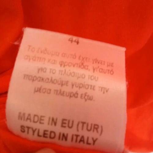Orange summer cotton t-shirt like new, size L