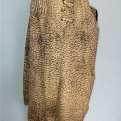 Rock leather jacket in leopard print made of natural nubuck used