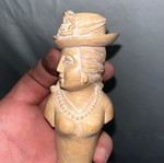 Handmade wooden old walking stick