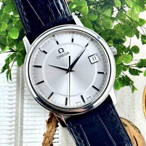 Omega De Ville Men's Quartz Watch Ref. 196.1150 like new, black and silver