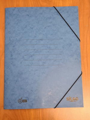Skag filing folders new, pack of 5, presspan A4 with elastic