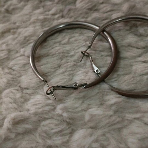 Hoop earrings used, slightly faded